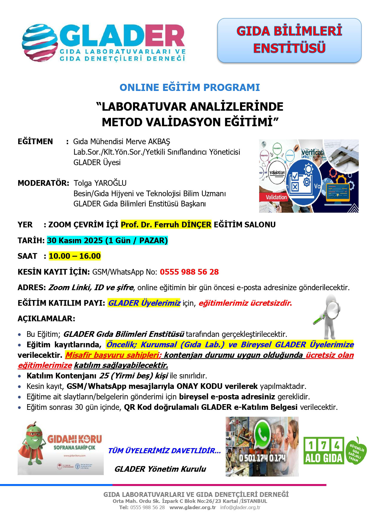 GLADER Gıda Bilimleri Enstitüsü